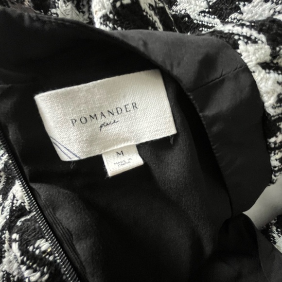 Pomander Place Tuckernuck Houndstooth Coco Tweed Bow Dress szM black/white mini - Picture 8 of 8